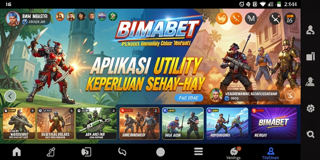 Screenshot menampilkan antarmuka aplikasi Utility BIMABET yang intuitif dan informatif.