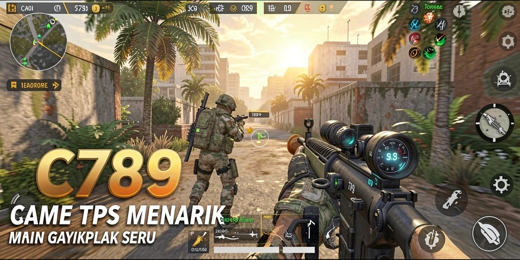 Gameplay C789 yang mendebarkan dengan aksi tembak-menembak intens.