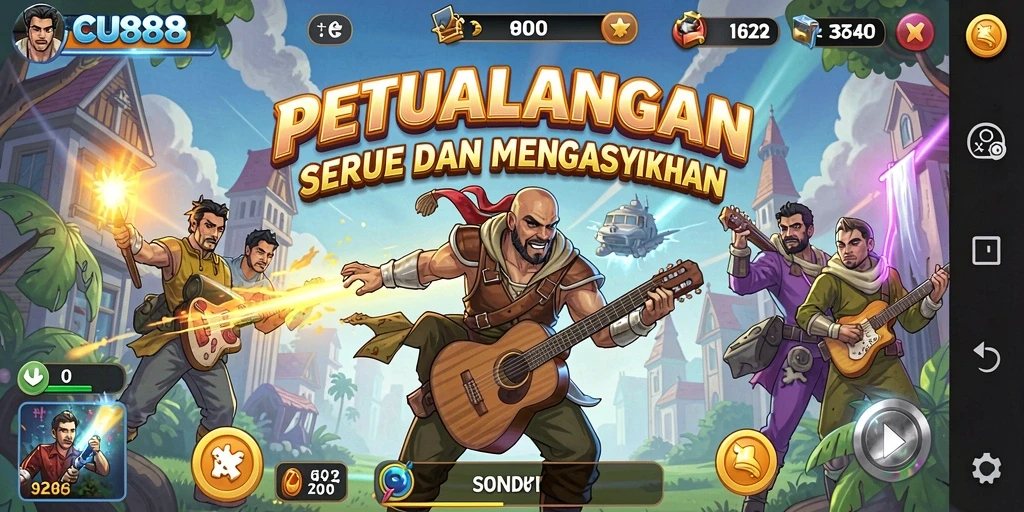 Tampilan gameplay seru dari CU888 yang penuh tantangan.