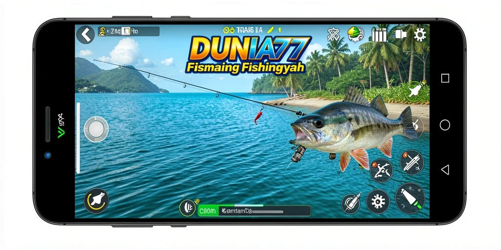 Menampilkan gameplay memancing yang menakjubkan dalam DUNIA77.