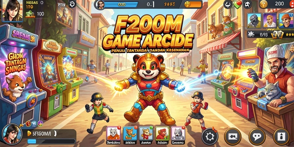 Tampilan gameplay seru dari F200M dalam genre Arcade.