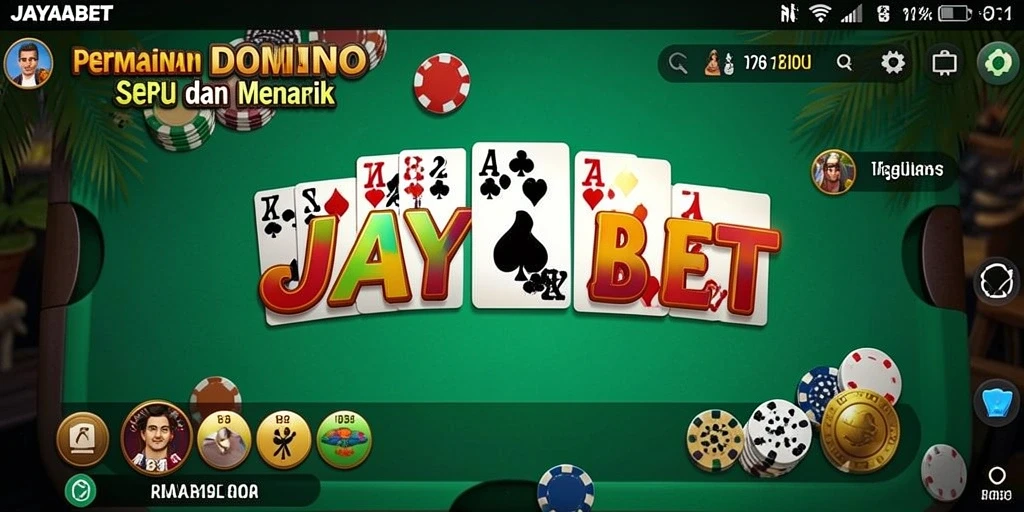 Screenshot menunjukkan gameplay Domino yang seru dan interaktif.