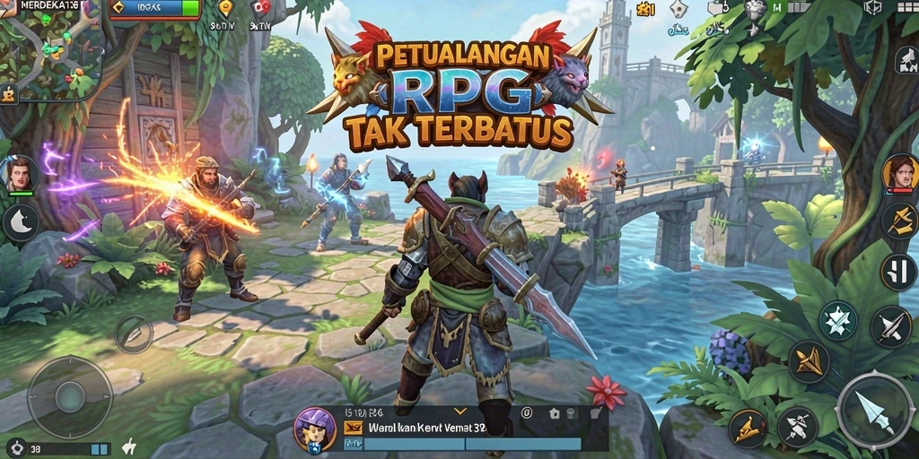 Tampilan gameplay seru dari MERDEKA138 di dunia fantasy.