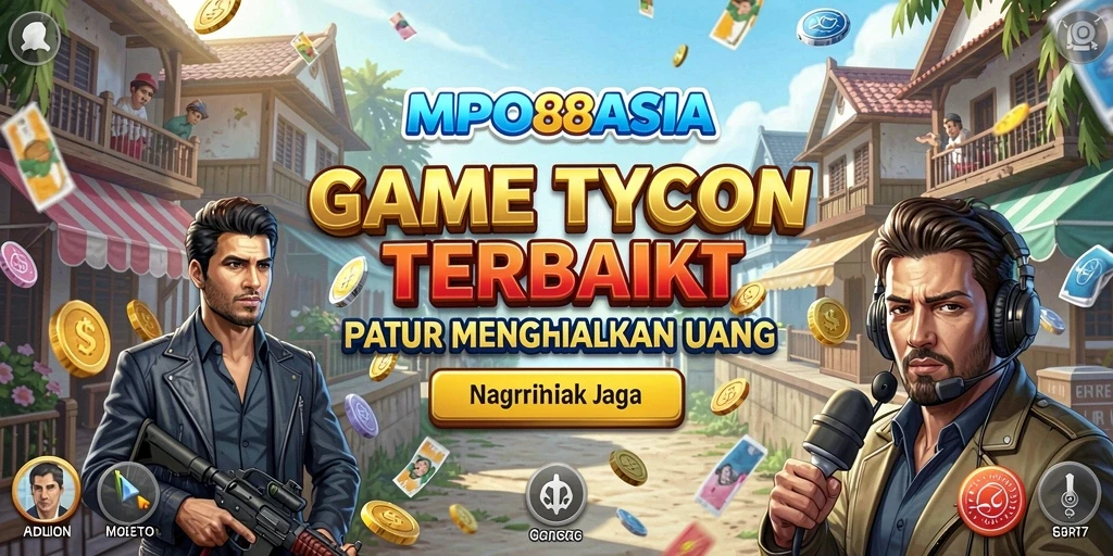 Menampilkan gameplay nyata MPO88ASIA dalam membangun bisnis Tycoon.