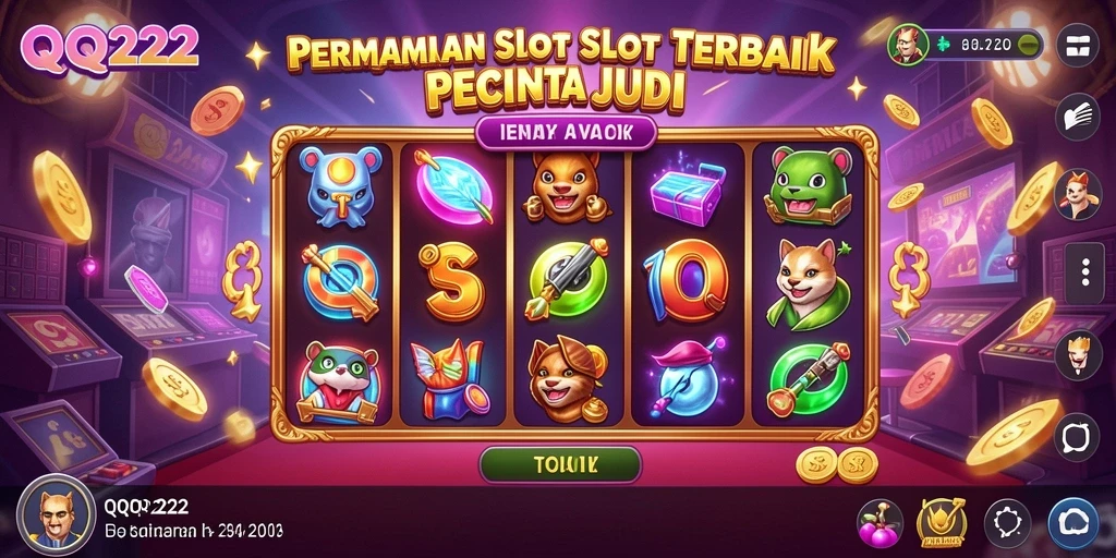Screenshot gameplay QQ222 menampilkan aksi seru permainan slot.