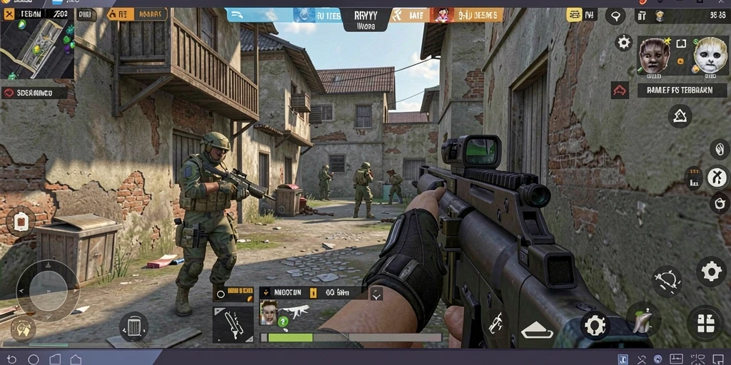 Screenshot gameplay RPYYY yang menampilkan aksi tembak-menembak mendebarkan.