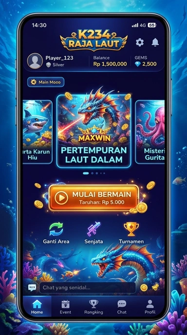 Tampilan aplikasi k234 dengan antarmuka yang sederhana.